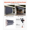 image:imageVEVOR Manual Retractable Awning 157 Outdoor Retractable Patio Awning Sunshade Shelter Height Adjustable Patio Door Window Canopy with Manual Crank Handle for Backyard Garden Balcony Dark GrayDark Gray