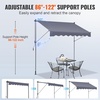 image:imageVEVOR Manual Retractable Awning 157 Outdoor Retractable Patio Awning Sunshade Shelter Height Adjustable Patio Door Window Canopy with Manual Crank Handle for Backyard Garden Balcony Dark GrayDark Gray