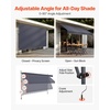 image:imageVEVOR Manual Retractable Awning 157 Outdoor Retractable Patio Awning Sunshade Shelter Height Adjustable Patio Door Window Canopy with Manual Crank Handle for Backyard Garden Balcony Dark GrayDark Gray