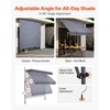 image:imageVEVOR Manual Retractable Awning 157 Outdoor Retractable Patio Awning Sunshade Shelter Height Adjustable Patio Door Window Canopy with Manual Crank Handle for Backyard Garden Balcony Dark GrayDark Gray
