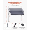 image:imageVEVOR Manual Retractable Awning 157 Outdoor Retractable Patio Awning Sunshade Shelter Height Adjustable Patio Door Window Canopy with Manual Crank Handle for Backyard Garden Balcony Dark GrayDark Gray