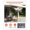 image:imageVEVOR Manual Retractable Awning 157 Outdoor Retractable Patio Awning Sunshade Shelter Height Adjustable Patio Door Window Canopy with Manual Crank Handle for Backyard Garden Balcony Dark GrayDark Gray