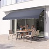 image:imageVEVOR Manual Retractable Awning 157 Outdoor Retractable Patio Awning Sunshade Shelter Height Adjustable Patio Door Window Canopy with Manual Crank Handle for Backyard Garden Balcony Dark GrayDark Gray