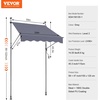 image:imageVEVOR Manual Retractable Awning 157 Outdoor Retractable Patio Awning Sunshade Shelter Height Adjustable Patio Door Window Canopy with Manual Crank Handle for Backyard Garden Balcony Dark GrayDark Gray
