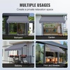 image:imageVEVOR Manual Retractable Awning 157 Outdoor Retractable Patio Awning Sunshade Shelter Height Adjustable Patio Door Window Canopy with Manual Crank Handle for Backyard Garden Balcony Dark GrayDark Gray