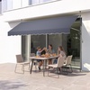 image:imageVEVOR Manual Retractable Awning 157 Outdoor Retractable Patio Awning Sunshade Shelter Height Adjustable Patio Door Window Canopy with Manual Crank Handle for Backyard Garden Balcony Dark GrayDark Gray