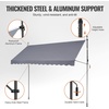 image:imageVEVOR Manual Retractable Awning 157 Outdoor Retractable Patio Awning Sunshade Shelter Height Adjustable Patio Door Window Canopy with Manual Crank Handle for Backyard Garden Balcony Dark GrayDark Gray