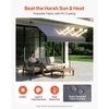 image:imageVEVOR Manual Retractable Awning 157 Outdoor Retractable Patio Awning Sunshade Shelter Height Adjustable Patio Door Window Canopy with Manual Crank Handle for Backyard Garden Balcony Dark GrayDark Gray