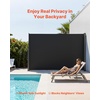 image:imageVEVOR Retractable Side Awning 71 x 118 Patio Retractable Side Screen with 180 gm Polyester Fabric Waterproof Sunshade Outdoor Privacy Screen Room Divider for Garden Balcony Pools Deck GrayBlack
