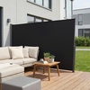 image:imageVEVOR Retractable Side Awning 71 x 118 Patio Retractable Side Screen with 180 gm Polyester Fabric Waterproof Sunshade Outdoor Privacy Screen Room Divider for Garden Balcony Pools Deck GrayBlack