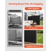 image:imageVEVOR Retractable Side Awning 71 x 118 Patio Retractable Side Screen with 180 gm Polyester Fabric Waterproof Sunshade Outdoor Privacy Screen Room Divider for Garden Balcony Pools Deck GrayBlack