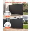 image:imageVEVOR Retractable Side Awning 71 x 118 Patio Retractable Side Screen with 180 gm Polyester Fabric Waterproof Sunshade Outdoor Privacy Screen Room Divider for Garden Balcony Pools Deck GrayGray