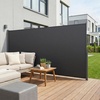 image:imageVEVOR Retractable Side Awning 71 x 118 Patio Retractable Side Screen with 180 gm Polyester Fabric Waterproof Sunshade Outdoor Privacy Screen Room Divider for Garden Balcony Pools Deck GrayGray