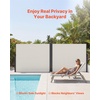 image:imageVEVOR Retractable Side Awning 71 x 118 Patio Retractable Side Screen with 180 gm Polyester Fabric Waterproof Sunshade Outdoor Privacy Screen Room Divider for Garden Balcony Pools Deck GrayBeige