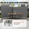 image:imageVEVOR Retractable Side Awning 71 x 118 Patio Retractable Side Screen with 180 gm Polyester Fabric Waterproof Sunshade Outdoor Privacy Screen Room Divider for Garden Balcony Pools Deck GrayGray