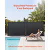 image:imageVEVOR Retractable Side Awning 71 x 118 Patio Retractable Side Screen with 180 gm Polyester Fabric Waterproof Sunshade Outdoor Privacy Screen Room Divider for Garden Balcony Pools Deck GrayGray