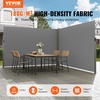 image:imageVEVOR Retractable Side Awning 71 x 118 Patio Retractable Side Screen with 180 gm Polyester Fabric Waterproof Sunshade Outdoor Privacy Screen Room Divider for Garden Balcony Pools Deck GrayGray