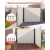 image:imageVEVOR Retractable Side Awning 71 x 118 Patio Retractable Side Screen with 180 gm Polyester Fabric Waterproof Sunshade Outdoor Privacy Screen Room Divider for Garden Balcony Pools Deck GrayBeige