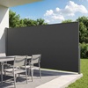 image:imageVEVOR Retractable Side Awning 71 x 118 Patio Retractable Side Screen with 180 gm Polyester Fabric Waterproof Sunshade Outdoor Privacy Screen Room Divider for Garden Balcony Pools Deck GrayGray