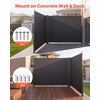 image:imageVEVOR Retractable Side Awning 71 x 118 Patio Retractable Side Screen with 180 gm Polyester Fabric Waterproof Sunshade Outdoor Privacy Screen Room Divider for Garden Balcony Pools Deck GrayGray