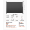 image:imageVEVOR Retractable Side Awning 71 x 118 Patio Retractable Side Screen with 180 gm Polyester Fabric Waterproof Sunshade Outdoor Privacy Screen Room Divider for Garden Balcony Pools Deck GrayGray