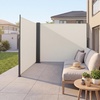 image:imageVEVOR Retractable Side Awning 71 x 118 Patio Retractable Side Screen with 180 gm Polyester Fabric Waterproof Sunshade Outdoor Privacy Screen Room Divider for Garden Balcony Pools Deck GrayBeige