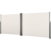 image:imageVEVOR Retractable Side Awning 71 x 118 Patio Retractable Side Screen with 180 gm Polyester Fabric Waterproof Sunshade Outdoor Privacy Screen Room Divider for Garden Balcony Pools Deck GrayBeige