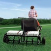 image:imageVEVOR Rolling Lawn Aerator 15 in Manual Push Aerator Roller with 42 Spikes amp 60 in Long Handle Fillable Drum for Added Weight HeavyDuty Lawn Soil Penetrator for Garden Yard Compacted SoilsTow Behind
