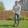 image:imageVEVOR Rolling Lawn Aerator 15 in Manual Push Aerator Roller with 42 Spikes amp 60 in Long Handle Fillable Drum for Added Weight HeavyDuty Lawn Soil Penetrator for Garden Yard Compacted SoilsStepOn