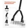 image:imageVEVOR Rolling Lawn Aerator 15 in Manual Push Aerator Roller with 42 Spikes amp 60 in Long Handle Fillable Drum for Added Weight HeavyDuty Lawn Soil Penetrator for Garden Yard Compacted SoilsStepOn