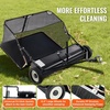 image:imageVEVOR Tow Behind Lawn Sweeper 50Inch 26 cu ft Large Capacity Pull Behind Lawn Sweeper Heavy Duty Leaf amp Grass Collector with Adjustable Sweeping Height for Garden Yard Farm Picking Up Debris42 Inch