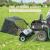 image:imageVEVOR Tow Behind Lawn Sweeper 50Inch 26 cu ft Large Capacity Pull Behind Lawn Sweeper Heavy Duty Leaf amp Grass Collector with Adjustable Sweeping Height for Garden Yard Farm Picking Up Debris50 Inch