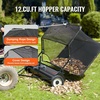 image:imageVEVOR Tow Behind Lawn Sweeper 50Inch 26 cu ft Large Capacity Pull Behind Lawn Sweeper Heavy Duty Leaf amp Grass Collector with Adjustable Sweeping Height for Garden Yard Farm Picking Up Debris42 Inch