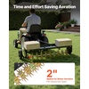 image:imageVEVOR Tow Behind Plug Aerator 40 in Lawn Spike Aerator with Universal Hitch 150lbs Weight Capacity Heavy Duty amp RustResistant Pull Behind Aeration Tool with Tray for Farmland amp Garden TractorsSpike Aerator 40in