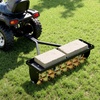 image:imageVEVOR Tow Behind Plug Aerator 40 in Lawn Spike Aerator with Universal Hitch 150lbs Weight Capacity Heavy Duty amp RustResistant Pull Behind Aeration Tool with Tray for Farmland amp Garden TractorsSpike Aerator 32in