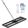 image:imageVEVOR Updated Lawn Leveling Rake with Roller 30 x 10 Stainless Steel Lawn Leveler with 839 Adjustable Handle Heavy Duty Yard Leveling Rake Effort Saving Lawn Leveling Tool for Yard Golf Court