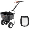 image:imageVEVOR Walk Behind Spreader 60LBS Capacity Push Spreader with 098 ft Spreading Width 8 in All Terrain Pneumatic Tires Garden amp Lawn Broadcast Spreaders for Seed Fertilizer