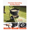 image:imageVEVOR Walk Behind Spreader 60LBS Capacity Push Spreader with 098 ft Spreading Width 8 in All Terrain Pneumatic Tires Garden amp Lawn Broadcast Spreaders for Seed Fertilizer