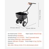 image:imageVEVOR Walk Behind Spreader 60LBS Capacity Push Spreader with 098 ft Spreading Width 8 in All Terrain Pneumatic Tires Garden amp Lawn Broadcast Spreaders for Seed Fertilizer