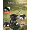image:imageVEVOR Walk Behind Spreader 60LBS Capacity Push Spreader with 098 ft Spreading Width 8 in All Terrain Pneumatic Tires Garden amp Lawn Broadcast Spreaders for Seed Fertilizer