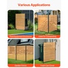 image:imageVEVOR Wooden Privacy Fence 48 x 49 inch Air Conditioner Fence 2 Panel Solid Outdoor Wood Privacy Screen with Metal Stakes Steel Frame Trash Can Hider Fences Suitable for Garden Pool1