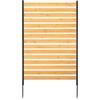 image:imageVEVOR Wooden Privacy Fence 48 x 49 inch Air Conditioner Fence 2 Panel Solid Outdoor Wood Privacy Screen with Metal Stakes Steel Frame Trash Can Hider Fences Suitable for Garden Pool1