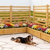 image:imageVEVOR Wooden Privacy Fence 48 x 49 inch Air Conditioner Fence 2 Panel Solid Outdoor Wood Privacy Screen with Metal Stakes Steel Frame Trash Can Hider Fences Suitable for Garden Pool2