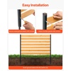 image:imageVEVOR Wooden Privacy Fence 48 x 49 inch Air Conditioner Fence 2 Panel Solid Outdoor Wood Privacy Screen with Metal Stakes Steel Frame Trash Can Hider Fences Suitable for Garden Pool1