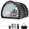 image:imageVEVOR Bike Tent 4 to 5 Bikes Outdoor Spacious Bike Storage Tent with Ventilated Window Waterproof EasytoInstall Bike Tent with High Strength Fiberglass amp Dual Zippers Fit for BicycleBlack Curved top  XXL for 45 Bikes