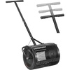 image:imageVEVOR Compost Spreader 165 Wide Peat Moss Spreader with T Shaped Handle 3 Heights Adjustable PowderCoated Steel Garden Peat Moss Roller Heavy Duty Grass Seed Roller for Planting Seeding Black165in