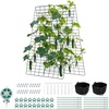 image:imageVEVOR Cucumber Trellis 46 High Foldable AFrame Garden Trellises for Raised Bed 4 Panels Metal Rustproof Outdoor Climbing Plant Support with 2 Plant Bags for Vine Peas Beans Tomato Flowers46 x 34