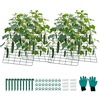 image:imageVEVOR Cucumber Trellis 46 High Foldable AFrame Garden Trellises for Raised Bed 4 Panels Metal Rustproof Outdoor Climbing Plant Support with 2 Plant Bags for Vine Peas Beans Tomato Flowers35 x 55
