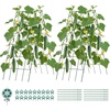 image:imageVEVOR Cucumber Trellis 46 High Foldable AFrame Garden Trellises for Raised Bed 4 Panels Metal Rustproof Outdoor Climbing Plant Support with 2 Plant Bags for Vine Peas Beans Tomato Flowers39 x 32