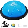 image:imageVEVOR Half Exercise Ball Trainer 2326 inch Balance Ball Trainer 1500lbs Capacity Stability Ball Yoga Ball with Resistance Bands amp Foot Pump Strength Fitness Ball for Home Gym Full Body Workout23 Particle Blue
